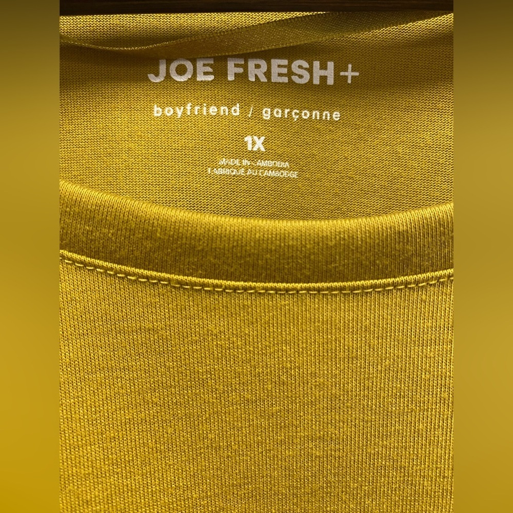 4 for $25 🍒 Joe Fresh Olive Long Sleeve Women's Top 1x - Picture 4 of 5